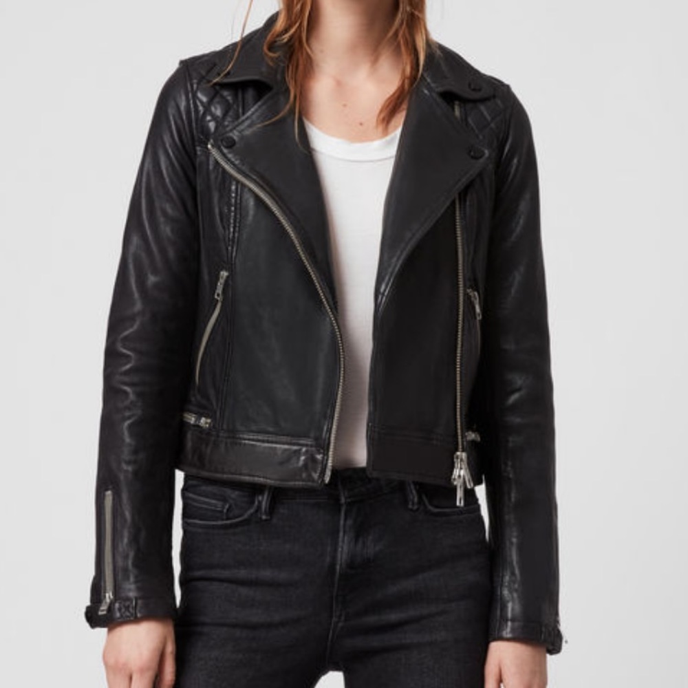 All Saints Conroy Leather Biker Jacket